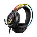 Slušalice sa mikrofonom gaming RAMPAGE RM-K17 X-MONARCH Black USB 7.1 RGB, In Line Wire Control - Image 4