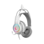 Slušalice sa mikrofonom gaming RAMPAGE RM-K91 X-CATTY White USB 7.1 Version RGB Gaming Headset - Image 2