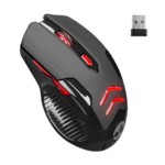 Miš wireless Everest SM-763 Red 6D 2400DPI 2.4Ghz Black Gaming Led Illuminated