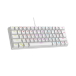 Tastatura gaming RAMPAGE PLOWER K60 White US Layout Wrist Support Blue Switch Gaming Keyboard - Image 2