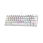 Tastatura gaming RAMPAGE PLOWER K60 White US Layout Wrist Support Blue Switch Gaming Keyboard - Image 4