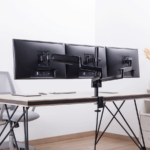NOSAČ ZA TRI MONITORA GEMBIRD MA-DA3-01, montaža na stol, (full-motion), do 27”, up to 7 kg - Image 2