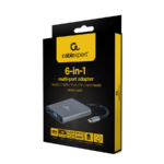 Docking station USB adapter Type-C 6-in-1 multi-port adapter (Hub3.1 + HDMI + VGA + PD + card reader + stereo audio), space grey, A-CM-COMBO6-01 - Image 3