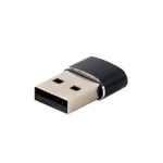 USB 2,0 adapter USB2.0 AM to Type-C female black, GEMBIRD A-USB2-AMCF-02