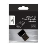 USB 2,0 adapter USB2.0 AM to Type-C female black, GEMBIRD A-USB2-AMCF-02 - Image 3
