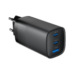 USB punjač 2xType-C + 1xUSB-A fast charger, 65W PD, back GEMBIRD, TA-UC-PDQC65-01-BK - Image 3