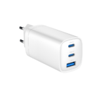 USB punjač 2xType-C + 1xUSB-A fast charger, 65W PD, white GEMBIRD, TA-UC-PDQC65-01-W - Image 3