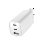 USB punjač 2xType-C + 1xUSB-A fast charger, 65W PD, white GEMBIRD, TA-UC-PDQC65-01-W - Image 4