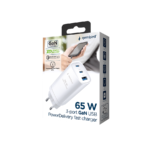 USB punjač 2xType-C + 1xUSB-A fast charger, 65W PD, white GEMBIRD, TA-UC-PDQC65-01-W - Image 5