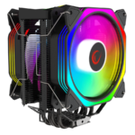 CPU hladnjak RAMPAGE OCTAGON C60 Black 57CFM 1800RPM 2x12cm ARGB AM5/LGA1700 Compatible Air Cooled CPU Fan, 38975