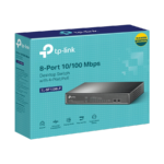 SWITCH TP Link TL-SF1008LP 8-portni 10/100Mbps neupravljani prekidač sa 4-porta PoE, metalno kućište, montaža na desktop, PoE budžet 41W. - Image 3