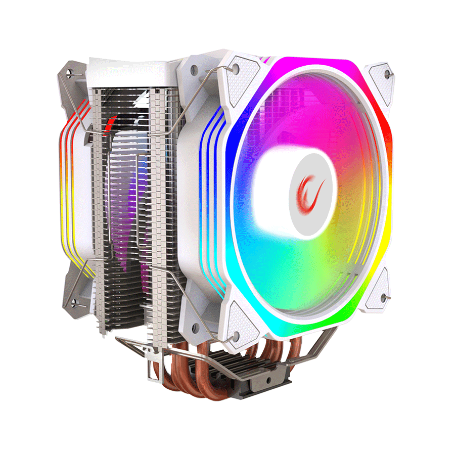 0129320_cpu-hladnjak-rampage-octagon-c60-white-57cfm-1800rpm-2x12cm-argb-am5lga1700-compatible-air-cooled-cp CPU hladnjak RAMPAGE OCTAGON C60 White 57CFM 1800RPM 2x12cm ARGB AM5/LGA1700 Compatible Air Cooled CPU Fan - Image 1