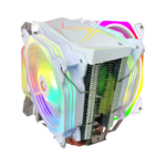 CPU hladnjak RAMPAGE OCTAGON C60 White 57CFM 1800RPM 2x12cm ARGB AM5/LGA1700 Compatible Air Cooled CPU Fan - Image 2