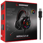 Slušalice sa mikrofonom gaming RAMPAGE Miracle-X1 RGB 7.1 Surround Sound System Gaming Headset with Microphone - Image 4