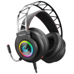 Slušalice sa mikrofonom gaming RAMPAGE Miracle-X5 Black RGB Led 7.1 Surround Sound System Gaming Headset with Microphone - Image 2