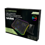 Postolje za notebook gaming ESPERANZA RGB ILLUMINATED NOTEBOOK COOLING PAD WITH MOBILE PHONE STAND GALERNE EGC109 - Image 6