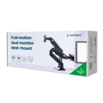 NOSAČ ZA DVA MONITORA GEMBIRD MA-DA2-03, montaža na stol, Full-motion, 17”-35”, up to 10 kg - Image 5