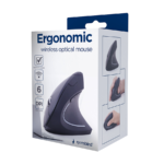 Miš GEMBIRD MUSW-ERGO-01, 6-button wireless optical mouse, black, 800-1200-1600 DPI, MUSW-ERGO-01 - Image 7