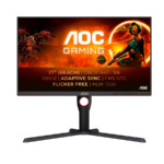 MONITOR AOC Gaming Q27G3XMN Mini LED 27” VA, 16:9, 2560x1440, 180Hz, 1ms, 1000 cd/m2, 4000:1, Audio,2x HDMI, DP, Full Ergonomic, Black-Red, VESA 3y
