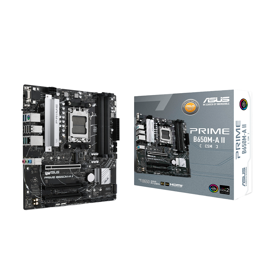 0133166_asus-mb-prime-b650m-a-ii-csm-amd-b650-am5-4xddr5-1x-vga1x-hdmi-1x-dp-raid-microatx ASUS MB PRIME B650M-A II-CSM AMD B650, AM5, 4xDDR5 1x VGA,1x HDMI, 1x DP, RAID, microATX - Image 1