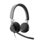 Slušalice sa mikrofonom, Logitech UC Zone USB black, USB-C, USB-A adapter included, noise-canceling, 981-000875