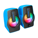 Zvučnici 2.0 gaming RAMPAGE RMS-G7 FALSETTO, 6W, RGB LED blue, 3,5mm + USB napajanje