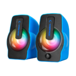 Zvučnici 2.0 gaming RAMPAGE RMS-G7 FALSETTO, 6W, RGB LED blue, 3,5mm + USB napajanje - Image 3