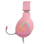 Slušalice sa mikrofonom gaming RAMPAGE M7 MONCHER pink, RGB LED, USB 7.1 - Image 3