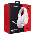 Slušalice sa mikrofonom gaming RAMPAGE RM-K90 VECTOR white, RGB LED, Type-C - Image 7
