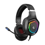 Slušalice sa mikrofonom gaming RAMPAGE RM-K90 VECTOR black, RGB LED, Type-C