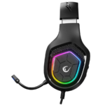 Slušalice sa mikrofonom gaming RAMPAGE RM-K90 VECTOR black, RGB LED, Type-C - Image 3