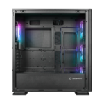 Kućište gaming RAMPAGE VANGUARD V2 Black Mesh Easy Tempered Glass Vertical VGA Holder 4*RGB Fan Hub E-ATX Big-T, 39846 - Image 4