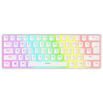 Tastatura gaming RAMPAGE RADIANT K11 white, red switch, Type-C, RGB,  US Layout, pudding keycaps, 38969 - Image 2