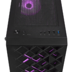 Kućište gaming RAMPAGE AZZA V1 Tempered Glass Black 3*12CM Black 1* 12CM ARGB Fan ATX Mid-T Gaming Player Case - Image 5