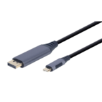 Video adapter kabl Type-C to DisplayPort, space grey, 1.8 m, 4K 60 Hz, GEMBIRD CC-USB3C-DPF-01-6