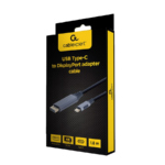 Video adapter kabl Type-C to DisplayPort, space grey, 1.8 m, 4K 60 Hz, GEMBIRD CC-USB3C-DPF-01-6 - Image 3