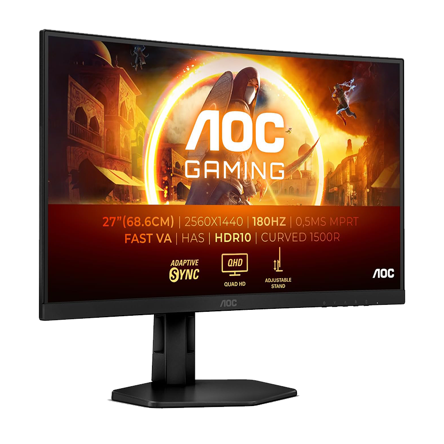 0134019_monitor-aoc-27-cq27g4x-zakrivljeni-180hz-qhd-gaming-2560x1440-05ms-hdmi-dp-full-ergo-black3godgar MONITOR AOC 27" CQ27G4X Zakrivljeni 180Hz QHD Gaming 2560x1440 ,0.5ms. HDMI, DP, Full Ergo, Black.3godGAR - Image 1