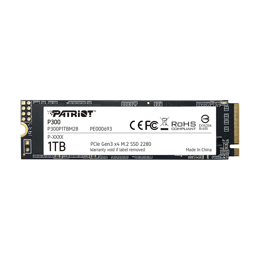 0135380_patriot-ssd-m2-nvme-p300-2280-pcie-1tb-low-power-consumption-ssd-p300p1tbm28 PATRIOT SSD M.2 NVMe P300 2280 PCIe 1TB Low-Power Consumption SSD P300P1TBM28 - Image 1