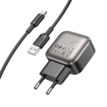 USB punjač sa kablom 1m USB to Type-C BOROFONE BAS51A Absolute dual-port charger set Type-C black - Image 6