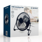 USB ventilator 4", black, GEMBIRD NF-03 - Image 5