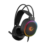 Slušalice sa mikrofonom gaming RAMPAGE ROGUE BLACK USB RGB Led Gaming Headset with Long flexible Microphone. In Line Control, 36162