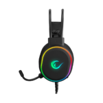 Slušalice sa mikrofonom gaming RAMPAGE ROGUE BLACK USB RGB Led Gaming Headset with Long flexible Microphone. In Line Control, 36162 - Image 3