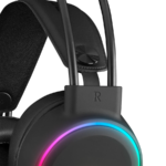 Slušalice sa mikrofonom gaming RAMPAGE ROGUE BLACK USB RGB Led Gaming Headset with Long flexible Microphone. In Line Control, 36162 - Image 5