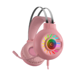 Slušalice sa mikrofonom gaming  RAMPAGE RM-K44 ZENGIBAR Pink 7.1 Surround RGB Light Effect, 36019