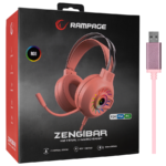 Slušalice sa mikrofonom gaming  RAMPAGE RM-K44 ZENGIBAR Pink 7.1 Surround RGB Light Effect, 36019 - Image 7