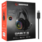 Slušalice sa mikrofonom gaming  RAMPAGE RM-K45 ORBIT-S Black RGB Led 7.1 Gaming Headset with Microphone, 35150 - Image 7