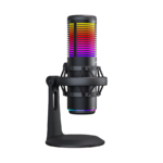 Mikrofon gaming RAMPAGE Bemol RGB Black Microphone with Shock Mount and Pop Filter for Gaming, Streaming, Podcasts, 41147