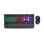 Tastatura + miš gaming RAMPAGE KM-RX7 FORTUNA Rainbow Backlit FULL SIZE US/ENGLISH Layout 6400 dpi Mouse COMBO SET, 39908