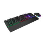 Tastatura + miš gaming RAMPAGE KM-RX7 FORTUNA Rainbow Backlit FULL SIZE US/ENGLISH Layout 6400 dpi Mouse COMBO SET, 39908 - Image 2