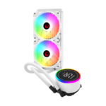 CPU hladnjak AIO Liquid RAMPAGE HELIOS C15 White 12cm Fan Temperature Display Intel LGA1700/AMD AM5 ARGB 240mm Liquid Cooling CPU Fan, 40917 - Image 2